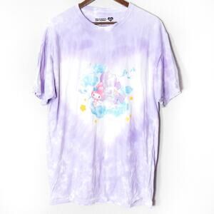 Hello Kitty And Friends Lavender Tie Dye Tee Size XL Kawaii Y2K Pastel